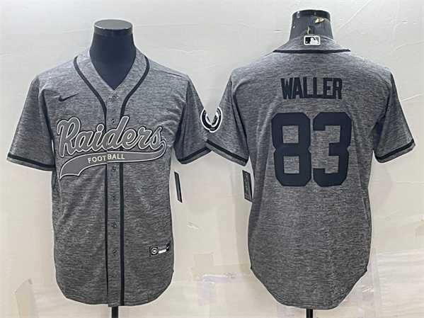 Men's Las Vegas Raiders #83 Darren Waller Gray With Patch Cool Base Stitched Baseball Jersey,We sell and wholesale Men's Las Vegas Raiders #83 Darren Waller Gray With Patch Cool Base Stitched Baseball Jersey on line form chian!